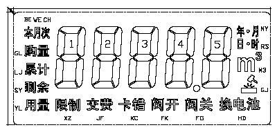 大口徑IC卡智能水表液晶顯示說明